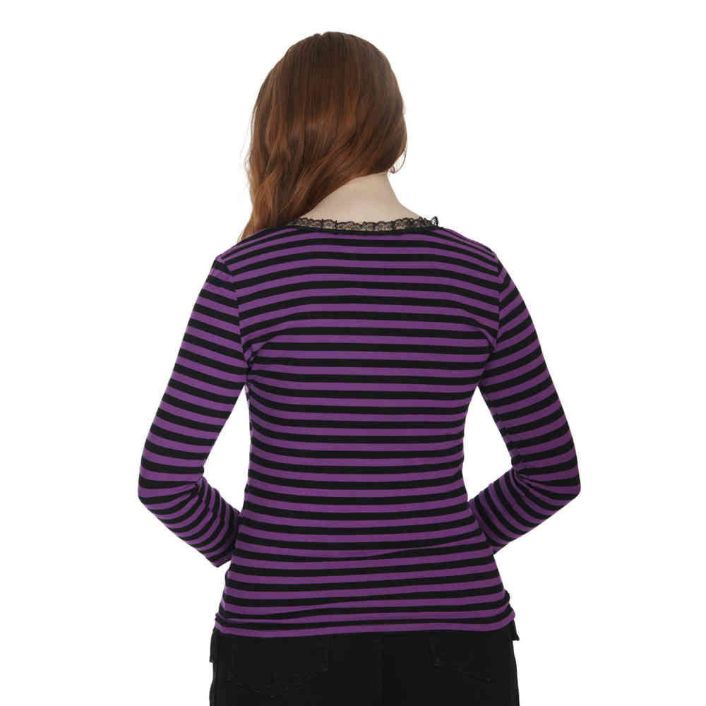 Banned - Fade Into You Longsleeve top - Zwart/Paars